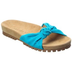 Jack Rogers Aqua Knot Women’s Suede Slide Size 7.5 New With Box